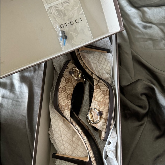 Gucci Monogram Heels | 37.5 Women’s - Picture 4 of 4